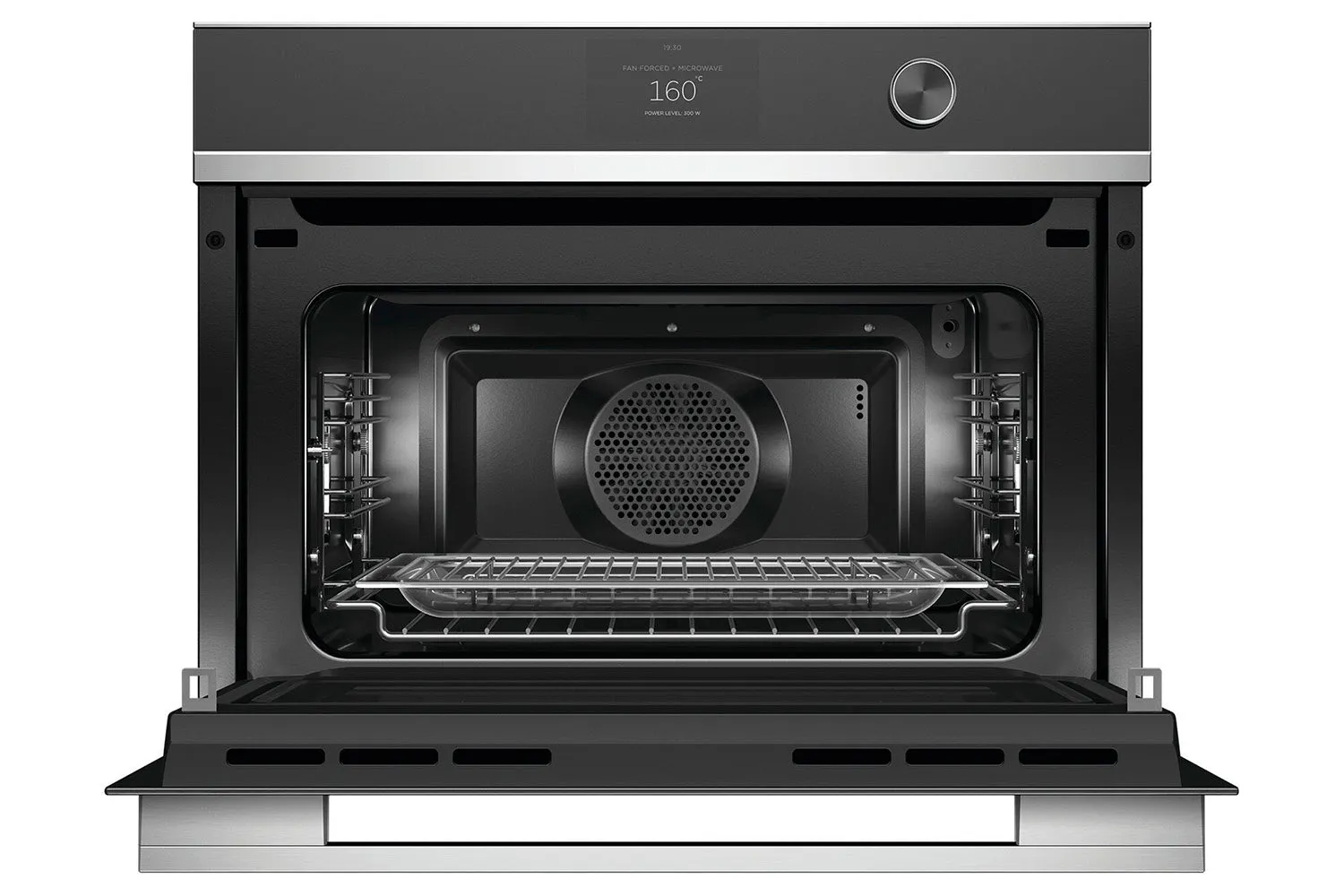 Fisher and Paykel 60cm Series 9 Contemporary Compact Combi-Microwave Oven | OM60NDTDX1