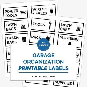 Garage Organizing Labels