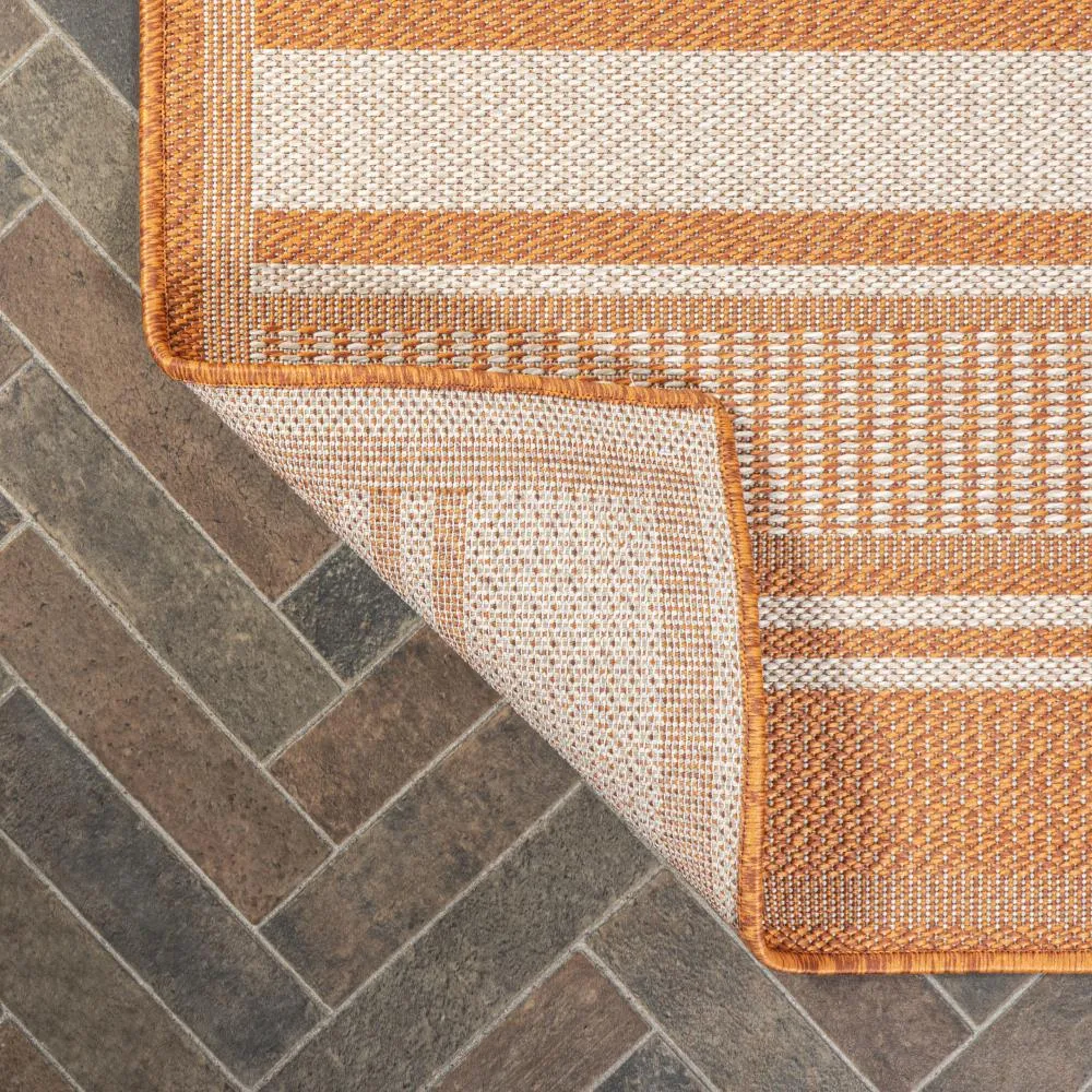 Gibson Modern Double Stripe Indoor/outdoor Area Rug