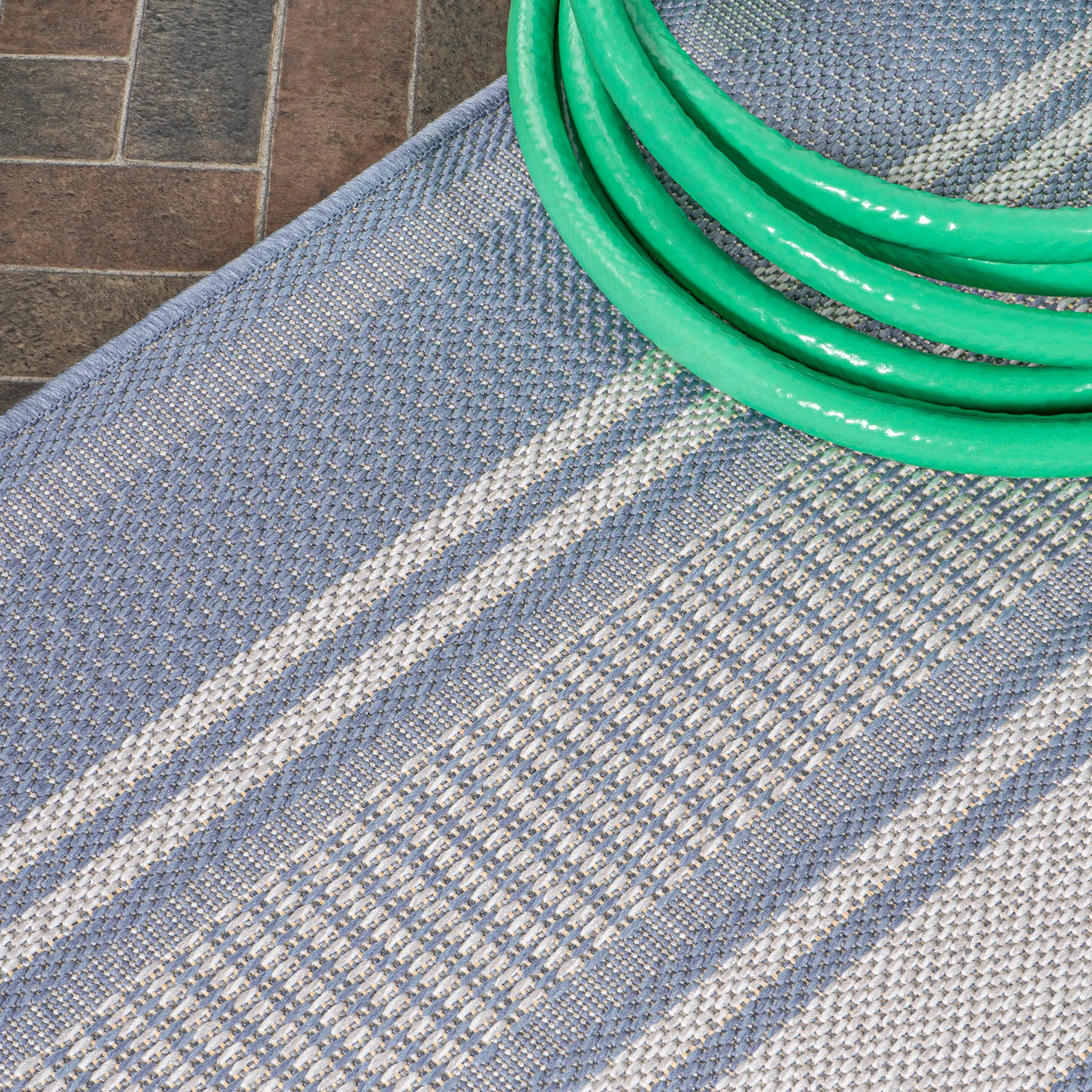 Gibson Modern Double Stripe Indoor/outdoor Area Rug