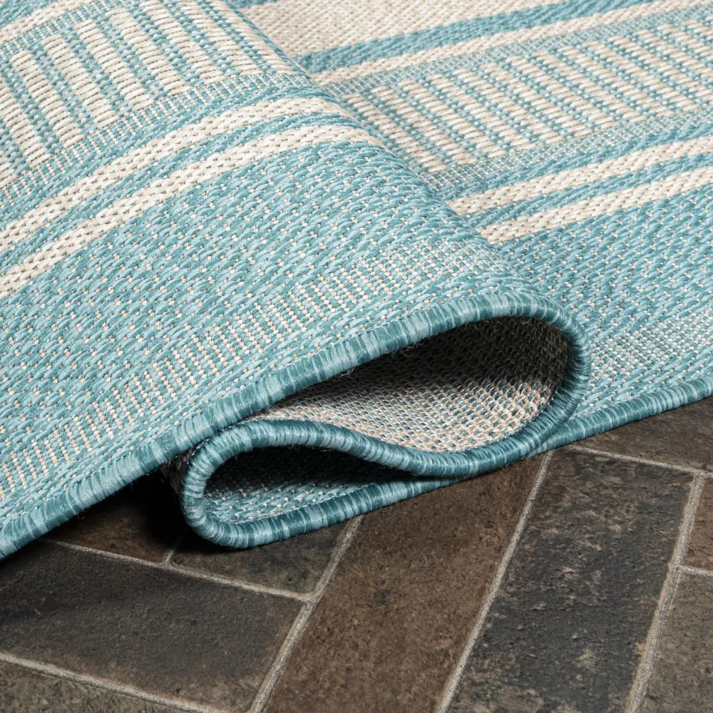 Gibson Modern Double Stripe Indoor/outdoor Area Rug