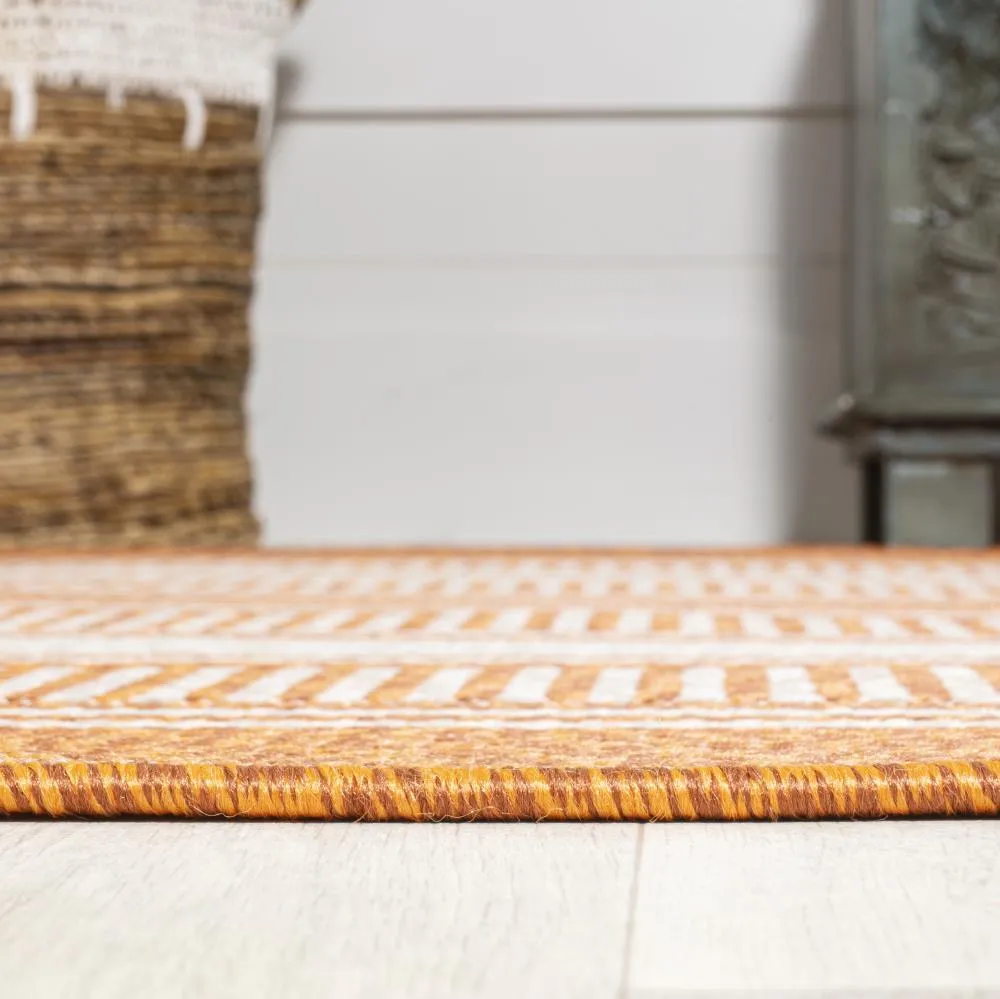 Gibson Modern Double Stripe Indoor/outdoor Area Rug
