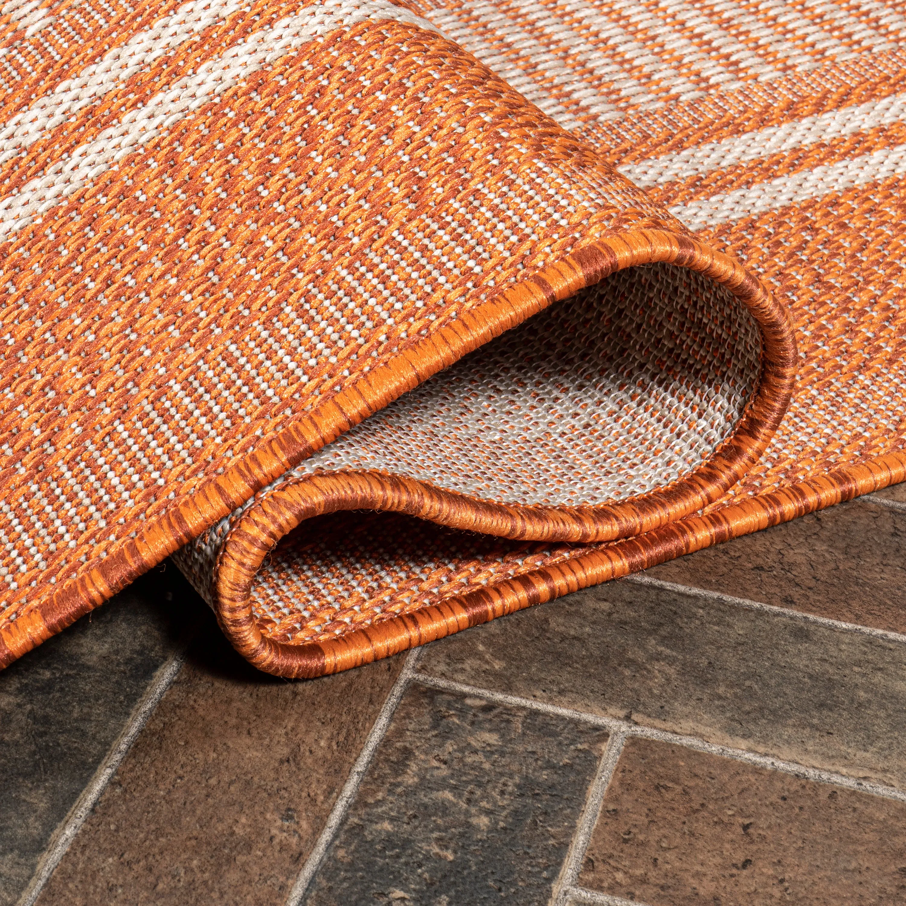 Gibson Modern Double Stripe Indoor/outdoor Area Rug