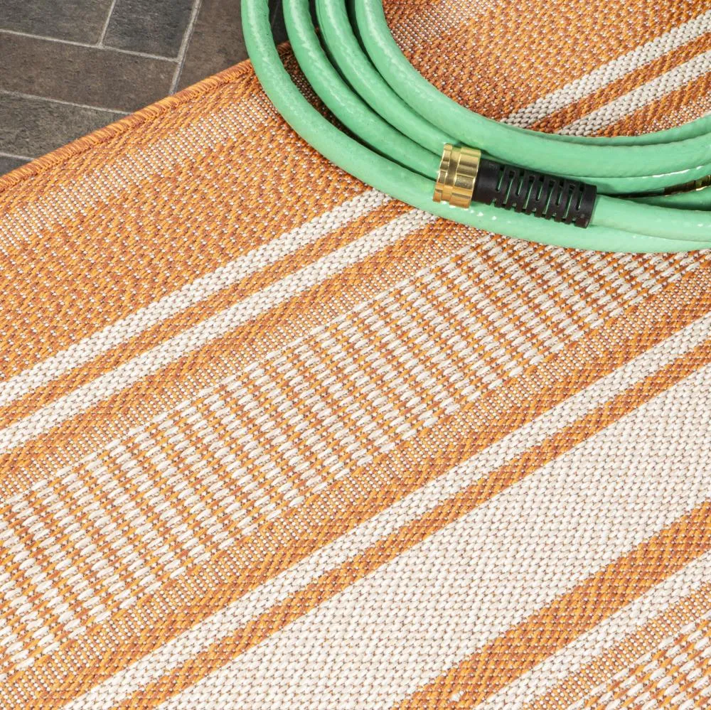 Gibson Modern Double Stripe Indoor/outdoor Area Rug