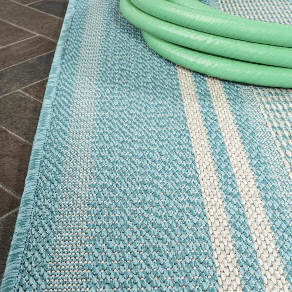 Gibson Modern Double Stripe Indoor/outdoor Area Rug