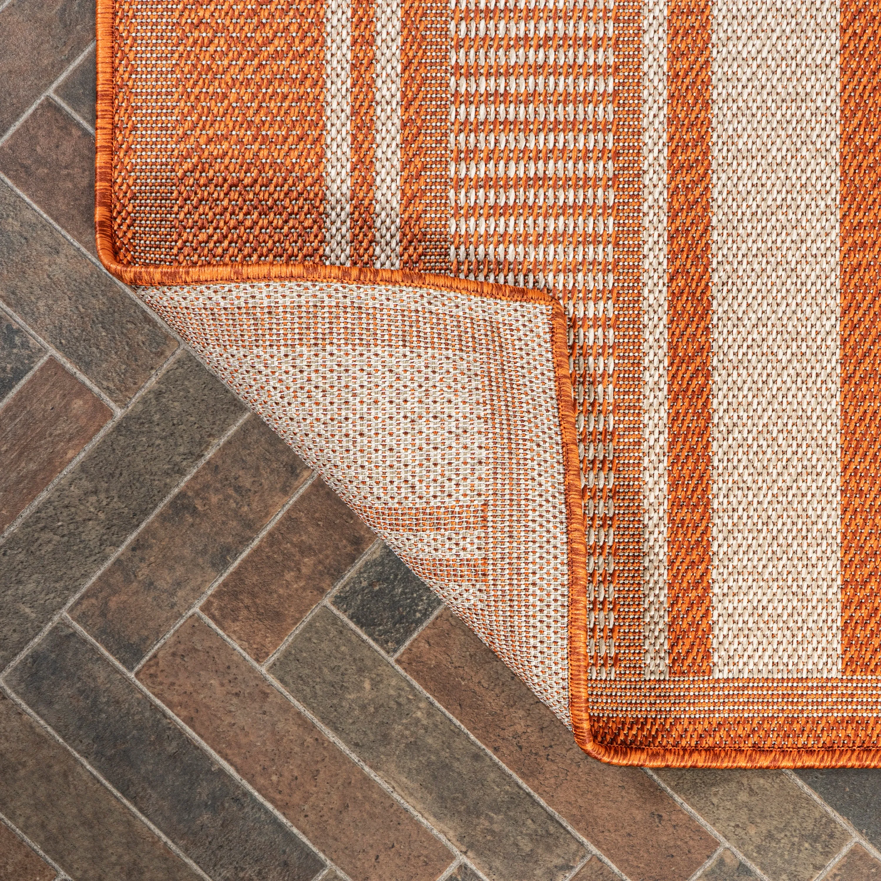 Gibson Modern Double Stripe Indoor/outdoor Area Rug