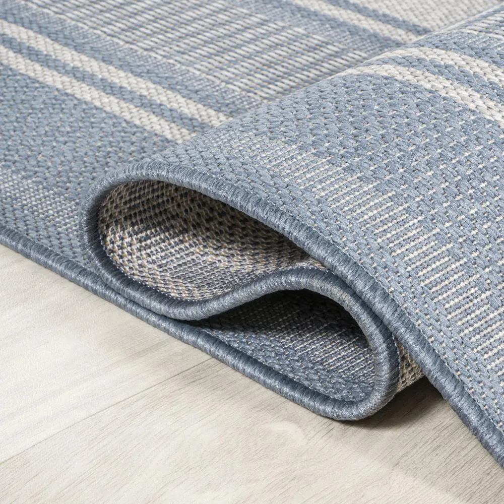 Gibson Modern Double Stripe Indoor/outdoor Area Rug