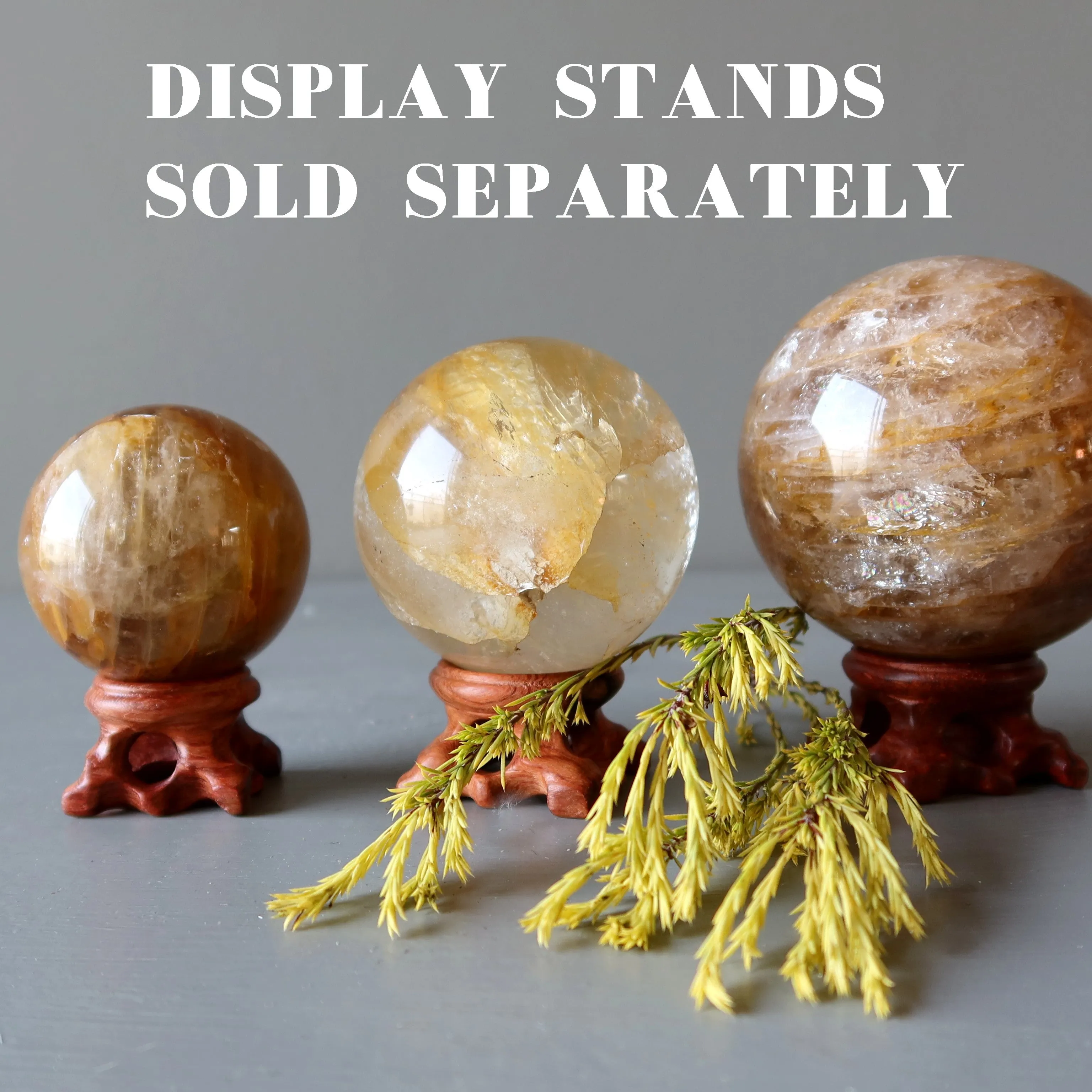 Golden Healer Quartz Sphere Hematoid Crystal Ball