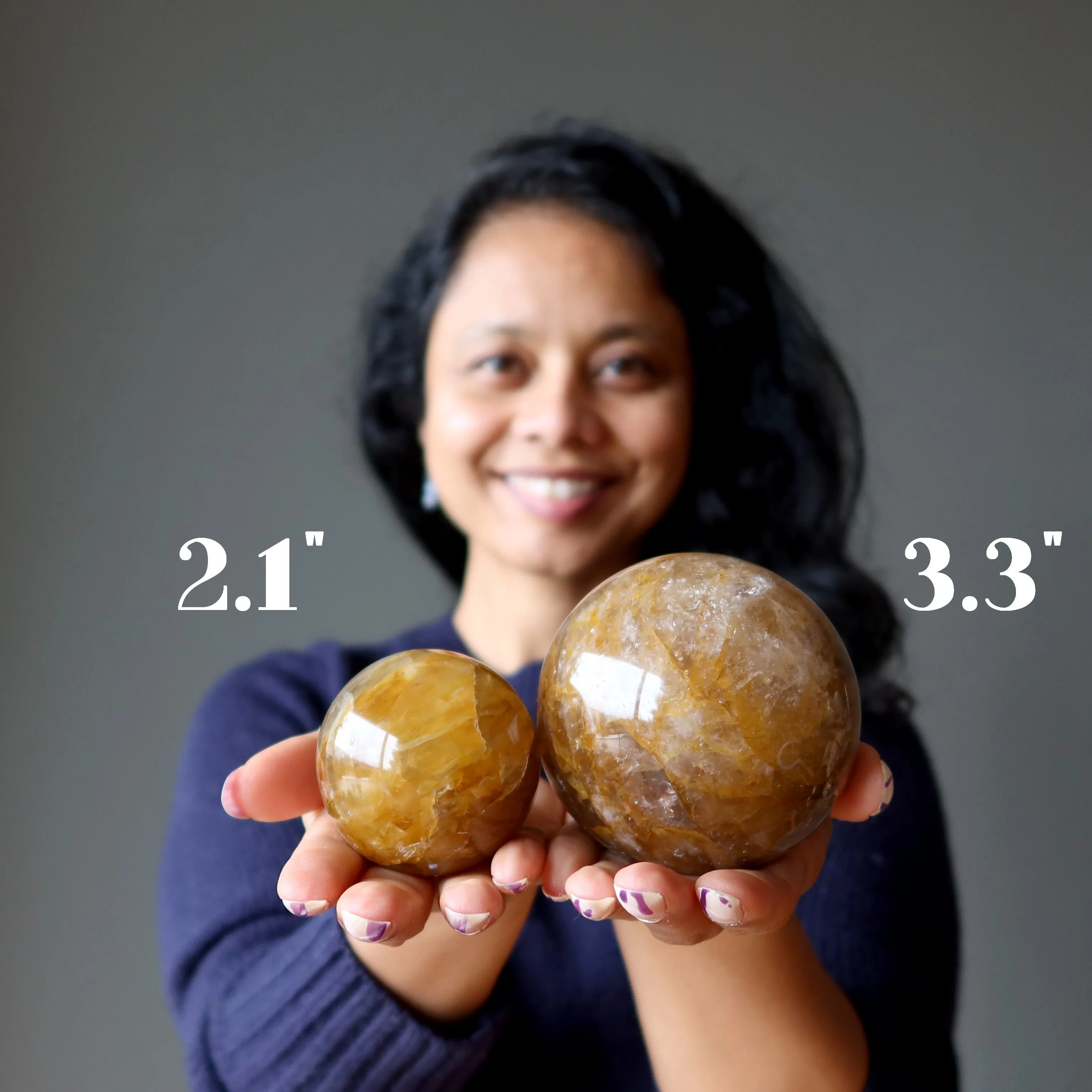 Golden Healer Quartz Sphere Hematoid Crystal Ball