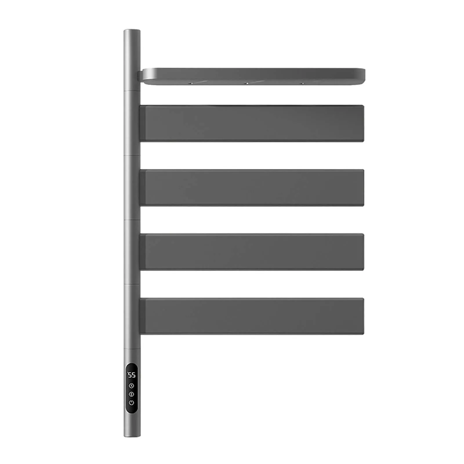 Gray Smart Towel Warmer with Timer Function