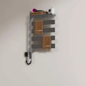 Gray Smart Towel Warmer with Timer Function