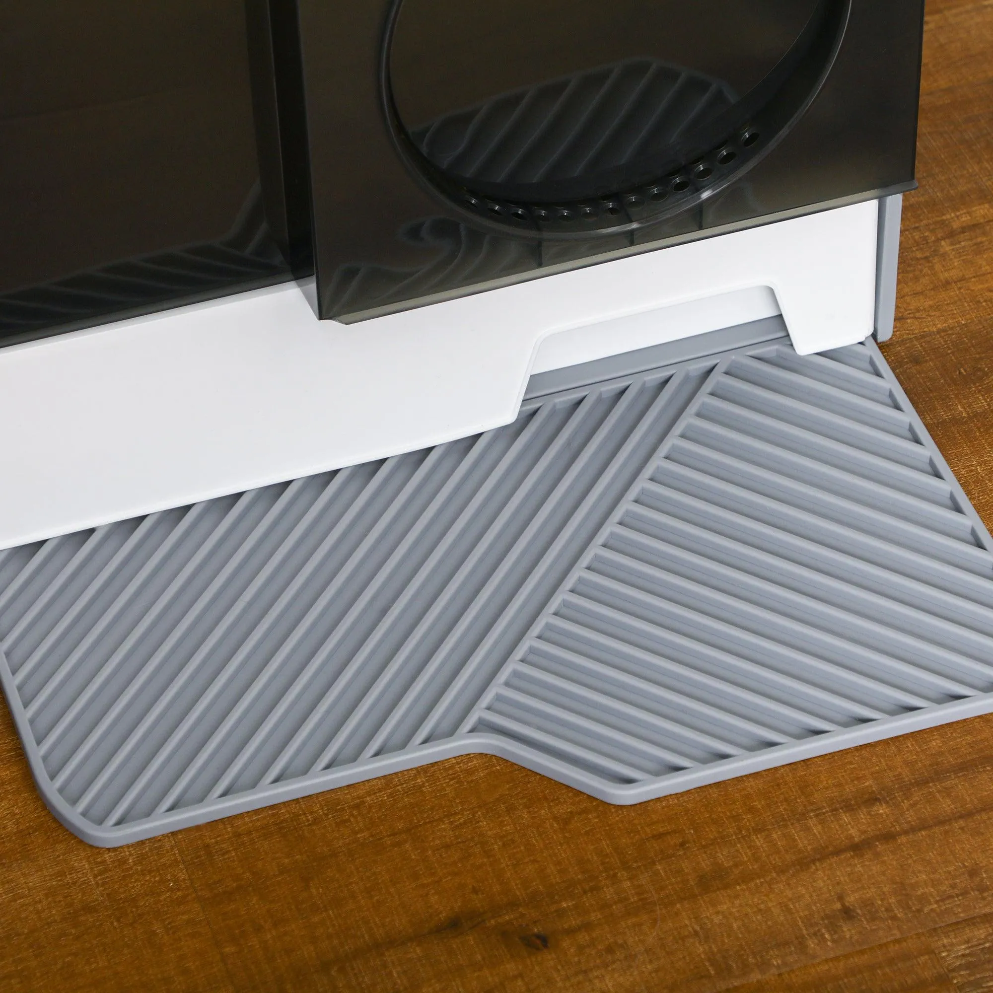 Grey Hooded Cat Litter Tray with Scoop