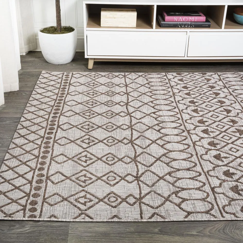 Guarda Kafel Tribal Bohemian Indoor/Outdoor Area Rug