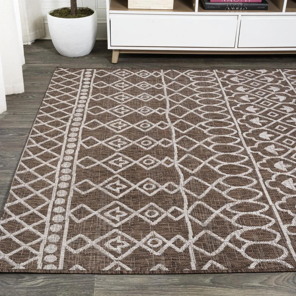 Guarda Kafel Tribal Bohemian Indoor/Outdoor Area Rug