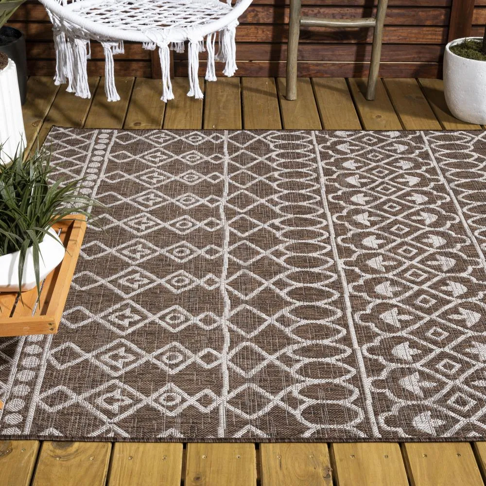Guarda Kafel Tribal Bohemian Indoor/Outdoor Area Rug