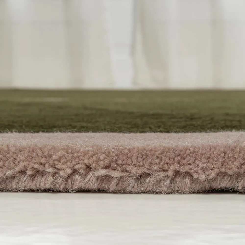 Handwoven Modern Border Geometric Handwoven Wool Area Rug