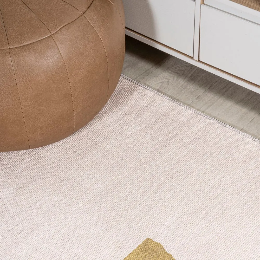 Harley Minimalist Geometric Machine-washable Area Rug