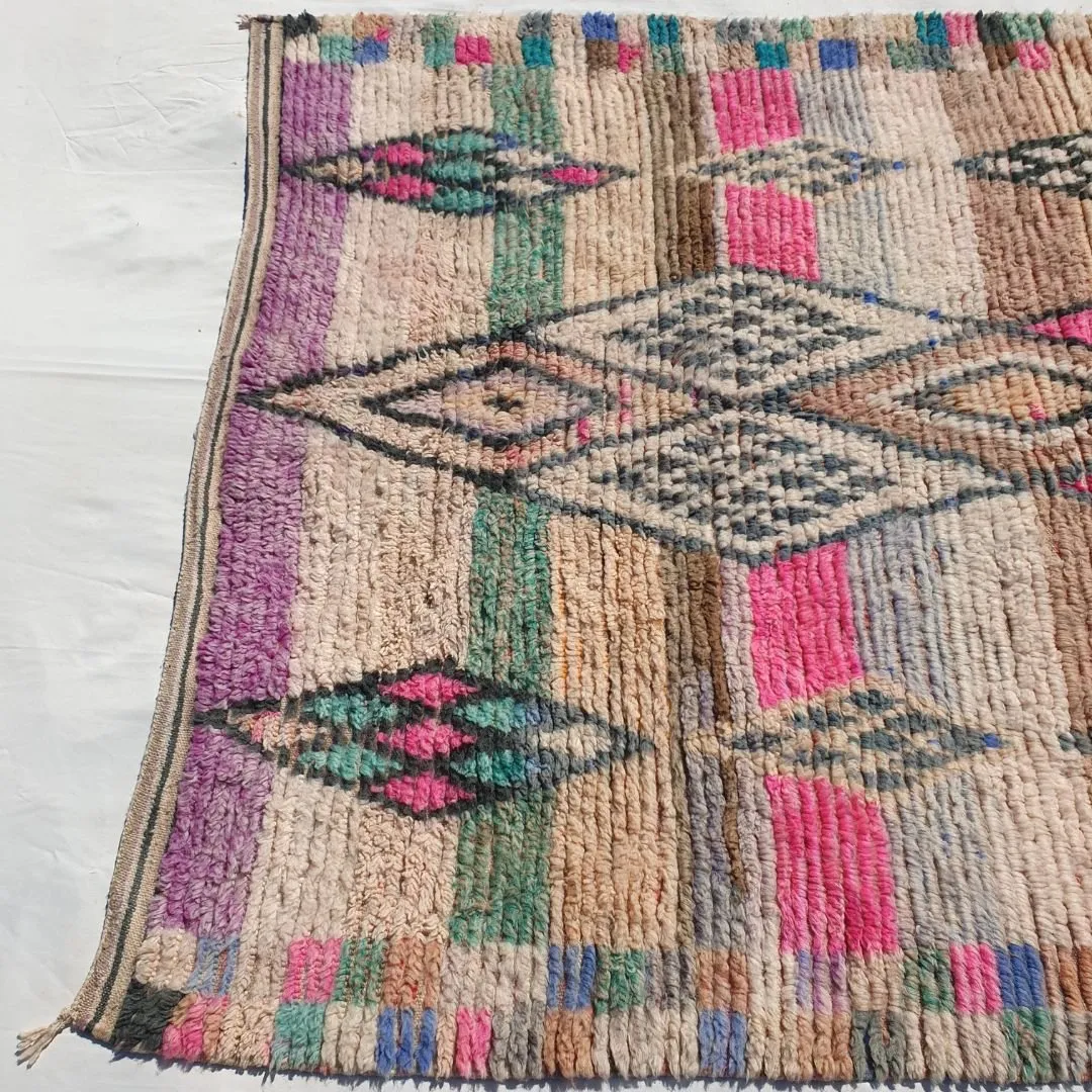 Harrda - Vintage Moroccan Rug 6x9 | Berber Authentic Handmade Wool Carpet | 6'30x9'64 Ft | 192x294 cm