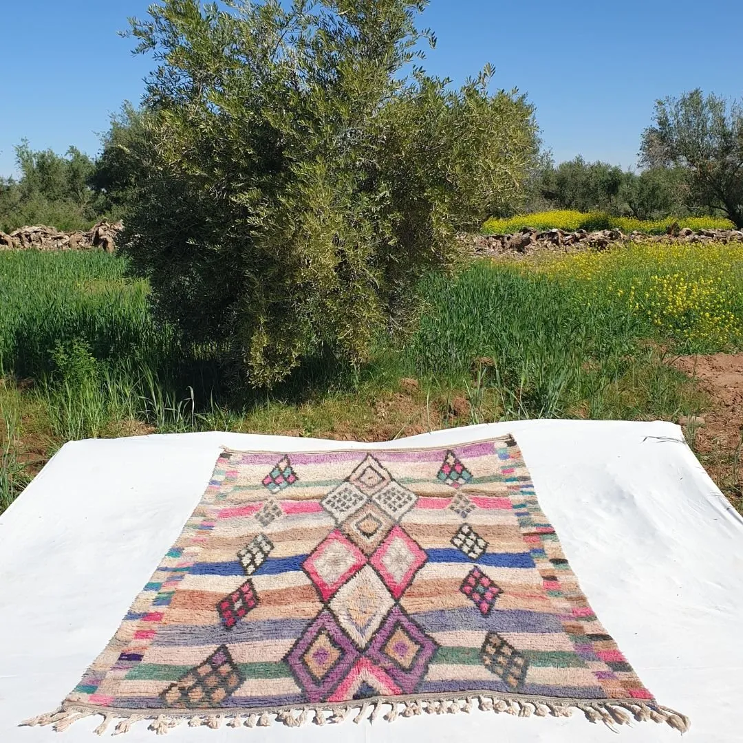Harrda - Vintage Moroccan Rug 6x9 | Berber Authentic Handmade Wool Carpet | 6'30x9'64 Ft | 192x294 cm