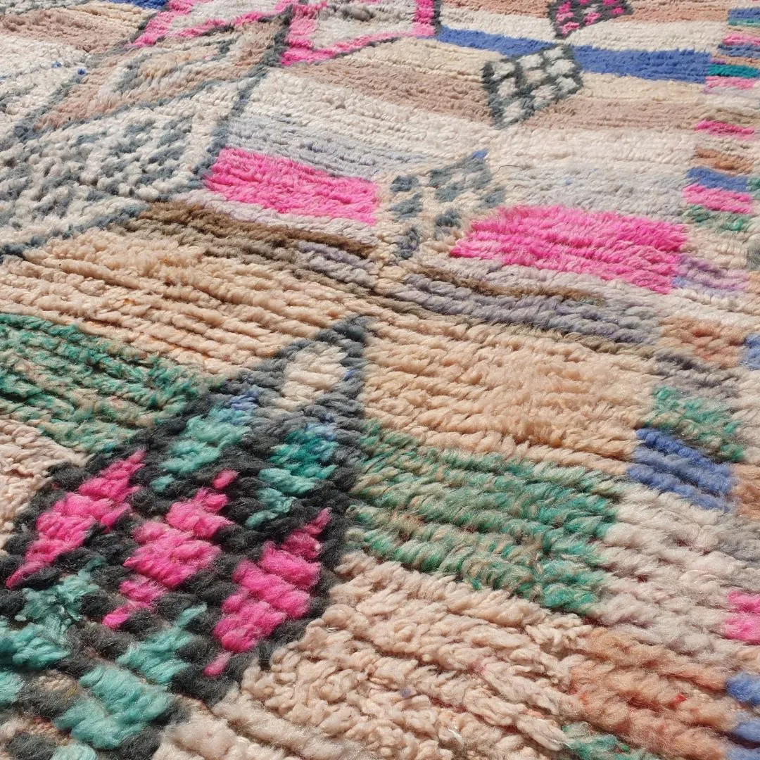 Harrda - Vintage Moroccan Rug 6x9 | Berber Authentic Handmade Wool Carpet | 6'30x9'64 Ft | 192x294 cm