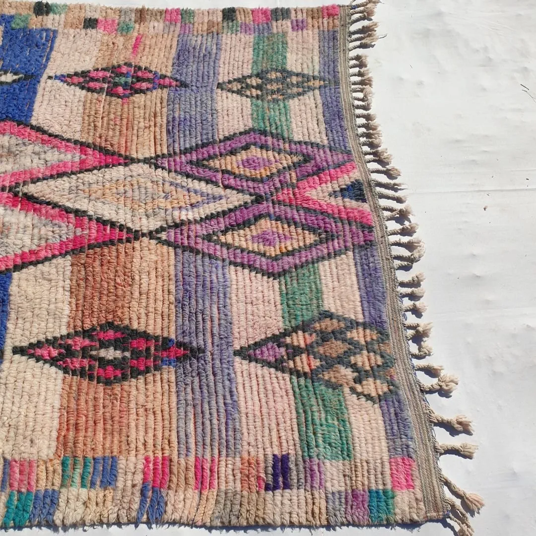 Harrda - Vintage Moroccan Rug 6x9 | Berber Authentic Handmade Wool Carpet | 6'30x9'64 Ft | 192x294 cm