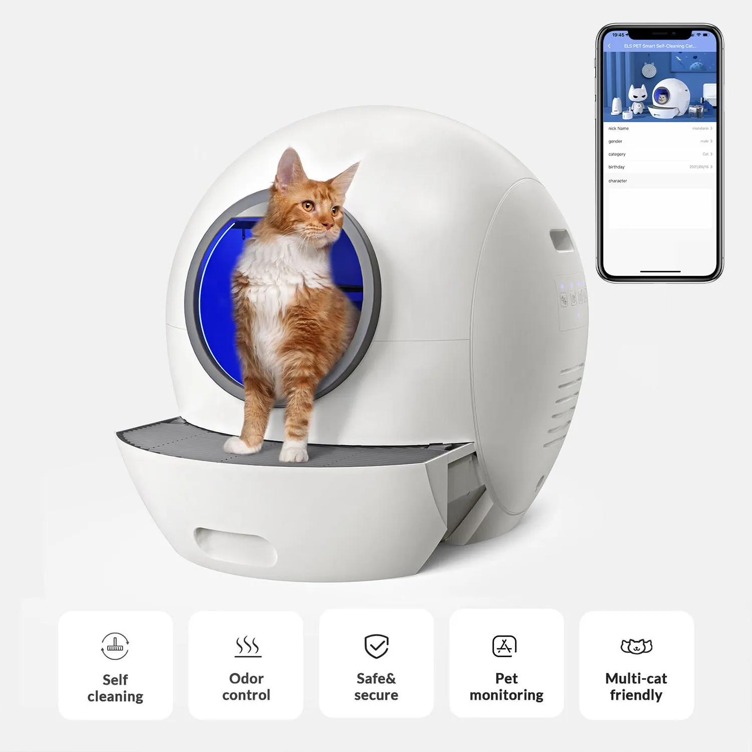 [Holiday Exclusive] Els Pet Spaceship Automatic Litter Box