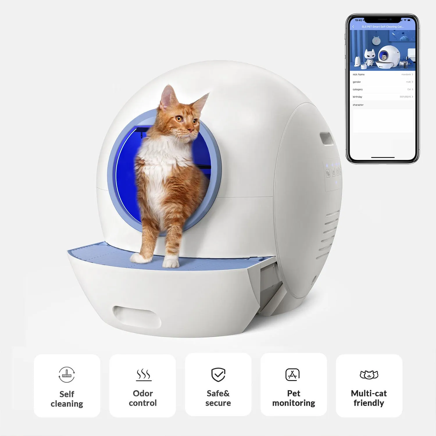 [Holiday Exclusive] Els Pet Spaceship Automatic Litter Box