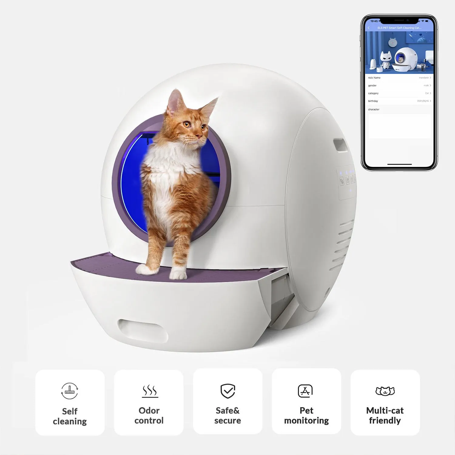 [Holiday Exclusive] Els Pet Spaceship Automatic Litter Box