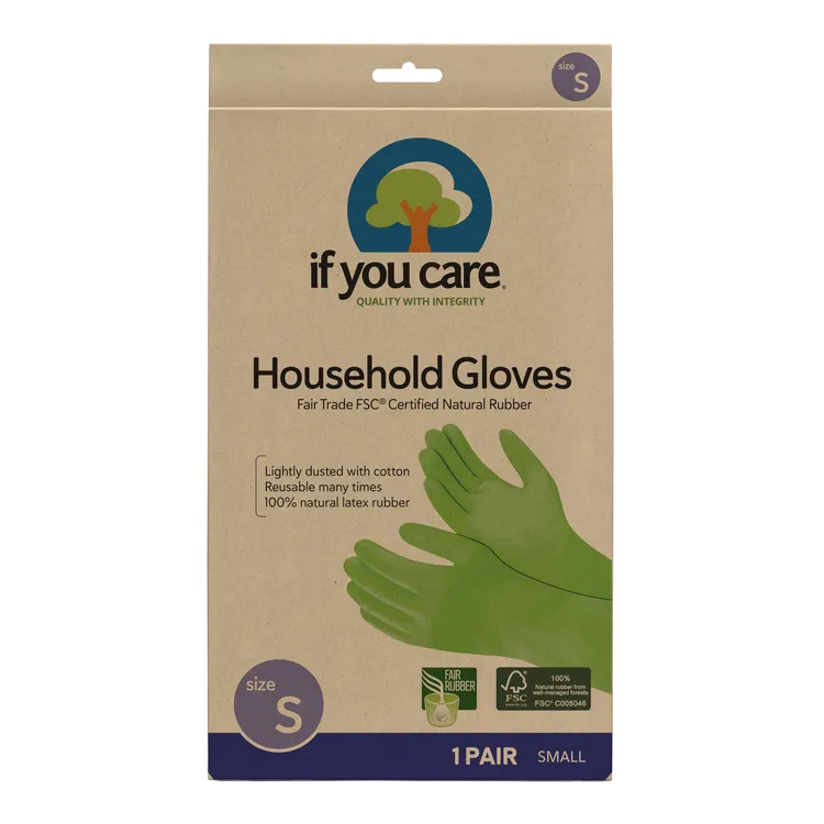If You Care Reusable FSC Certifed Rubber Gloves - Small