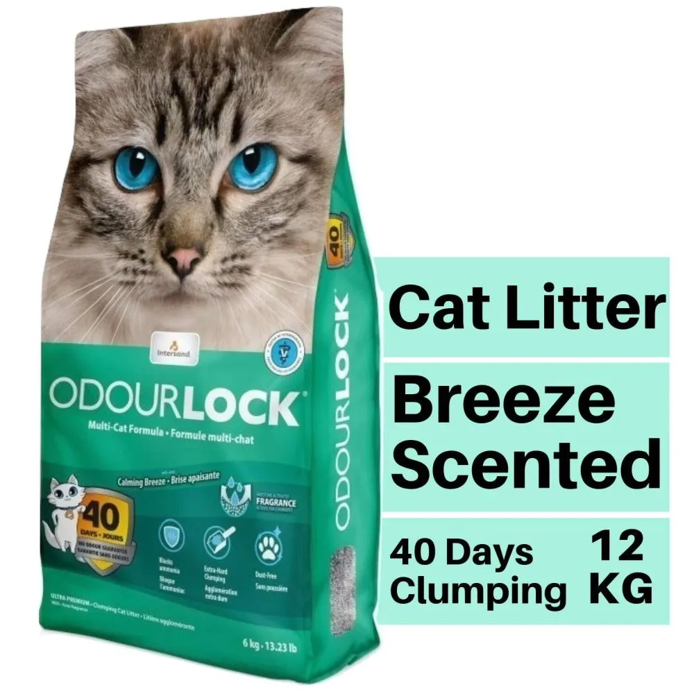 Intersand Odourlock 12kg Calming Breeze Cat Litter