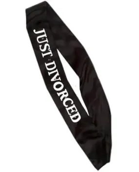 Just Divorced Flashing Black Sash
