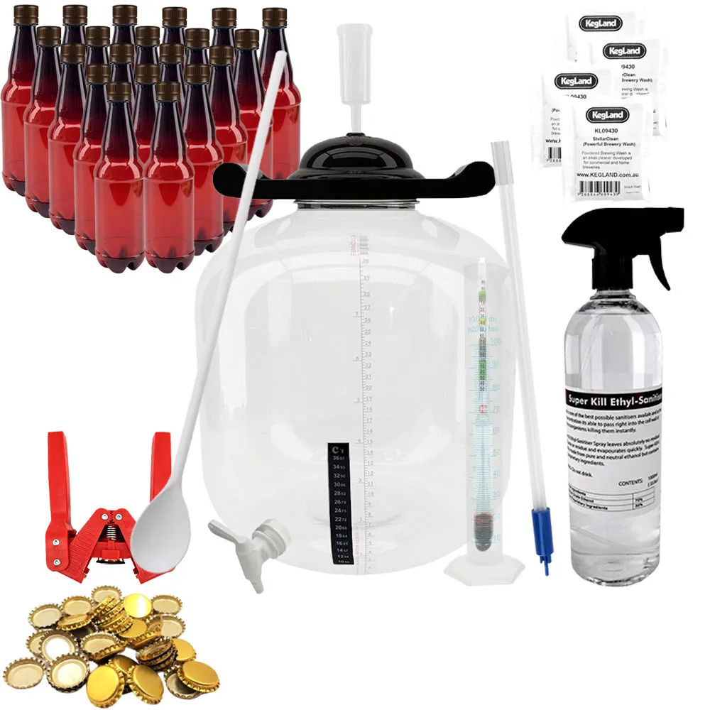 KegLand FermZilla Home Brew Starter Kit - Plastic Bottles Basic Pack