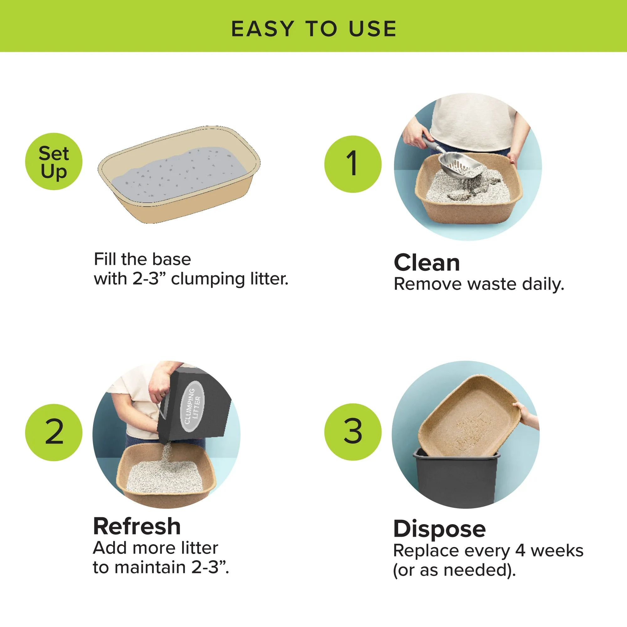 Kitty Sift Deluxe Disposable Litter Box, Jumbo, 2-Pack
