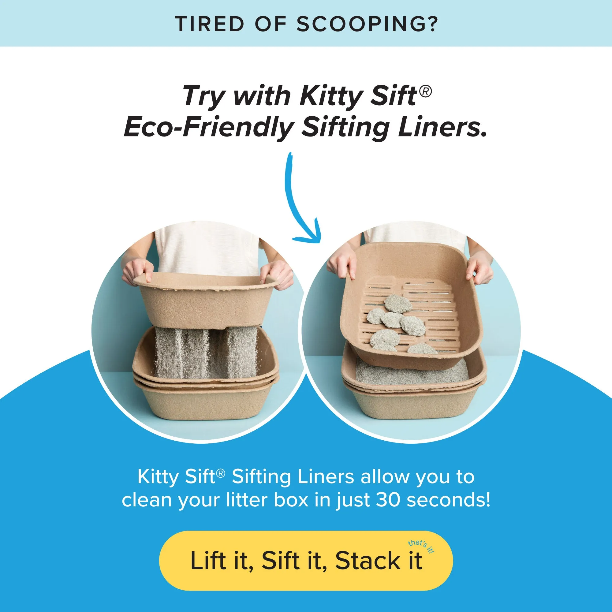 Kitty Sift Deluxe Disposable Litter Box, Jumbo, 2-Pack