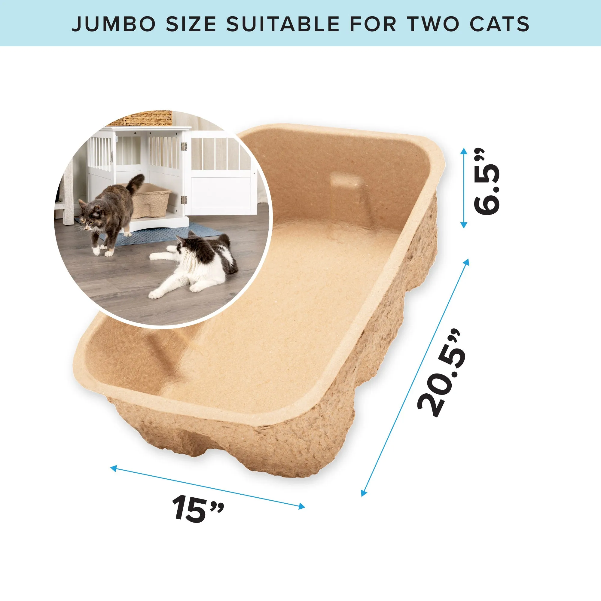 Kitty Sift Deluxe Disposable Litter Box, Jumbo, 2-Pack