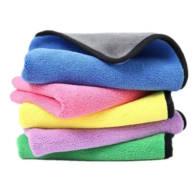 KUTKUT Microfiber Towel for Puppies Kittens Dog & Cats, Super Absorbent Quick-Drying Soft Lint Free Small Bath Towel for Pets (Pack of 1, 30 * 30cm)