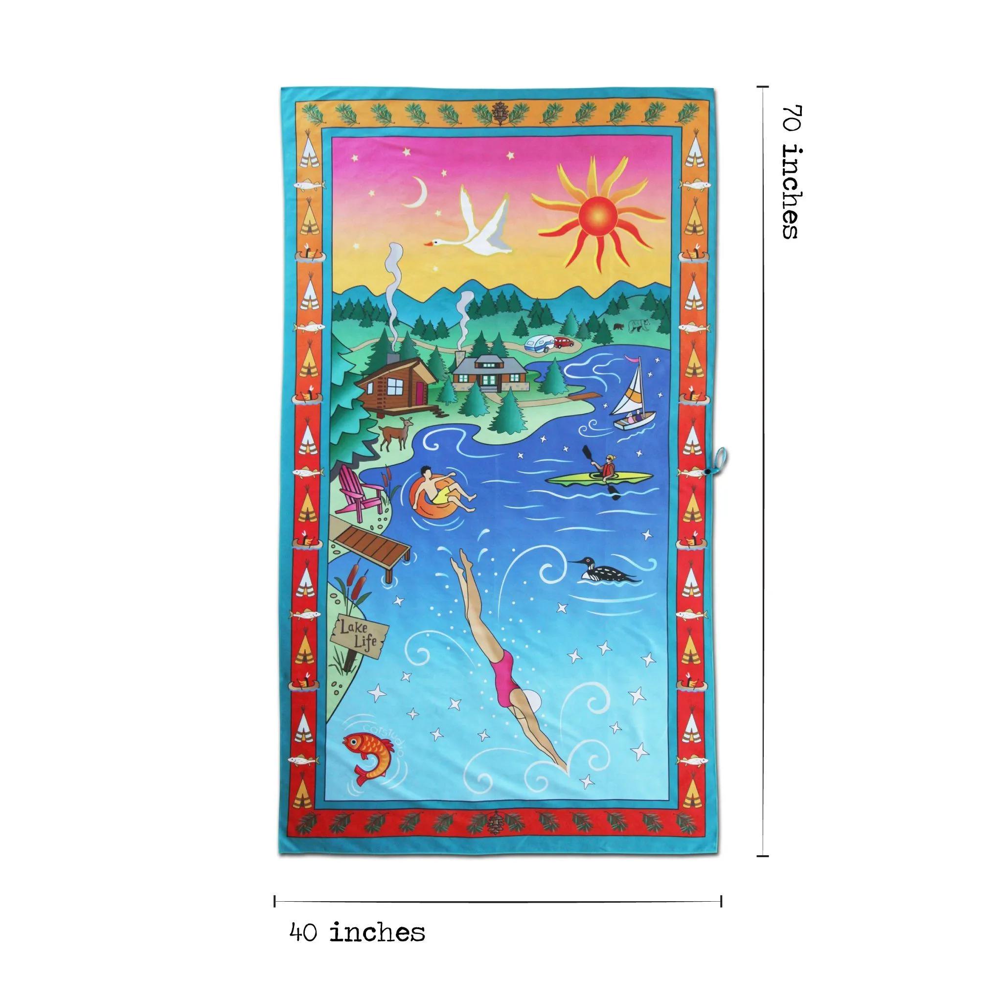 Lake Life Beach & Travel Towel