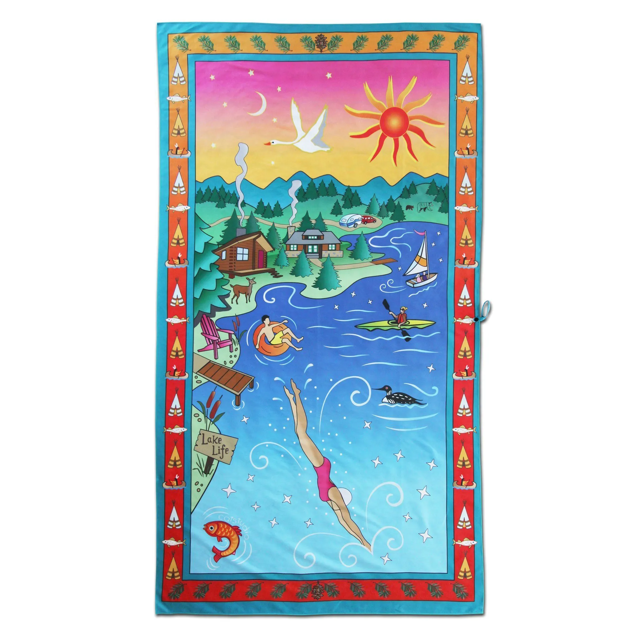 Lake Life Beach & Travel Towel