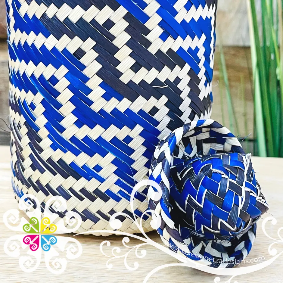 Large Palm Decor Glass Bottle Container