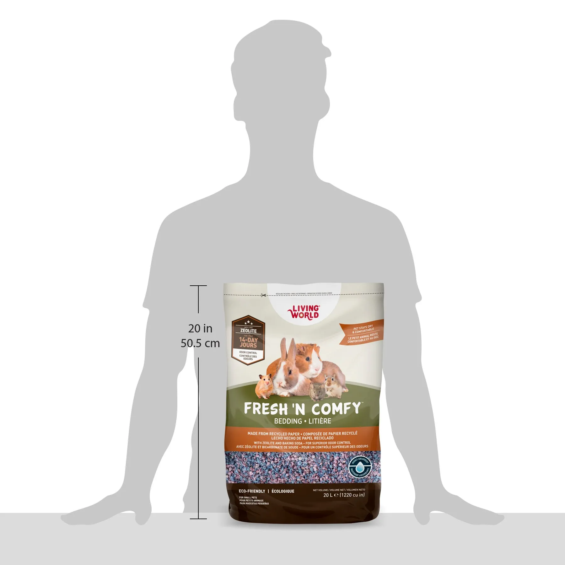 Living World Fresh ‘N Comfy Small Animal Bedding - Confetti - 20 L (1220 cu in)
