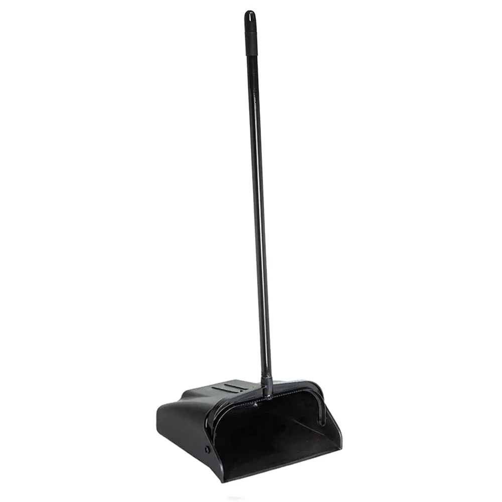 Lobby Dust Pan - 12" - Plastic - Black - 6 / Case