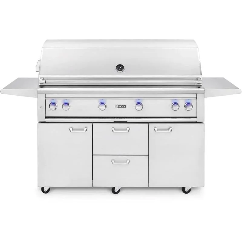 Lynx Pro 54" Freestanding NG Grill w/ Infrared Trident Burner and Rotisserie
