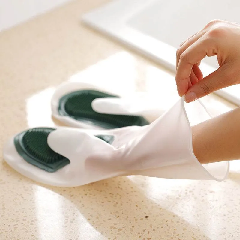 Magic Brush Glove Washing Dishes Cleaning Housework Non-Slip Waterproof Heat Insulation