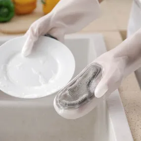 Magic Brush Glove Washing Dishes Cleaning Housework Non-Slip Waterproof Heat Insulation