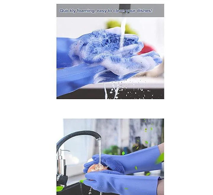 Magic Dishwashing Gloves Multi-Color