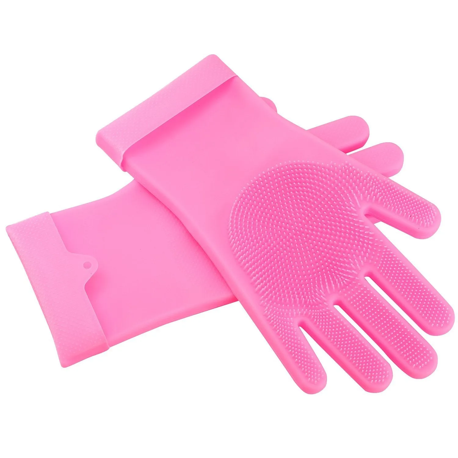 Magic Silicone Brush Dishwashing Gloves