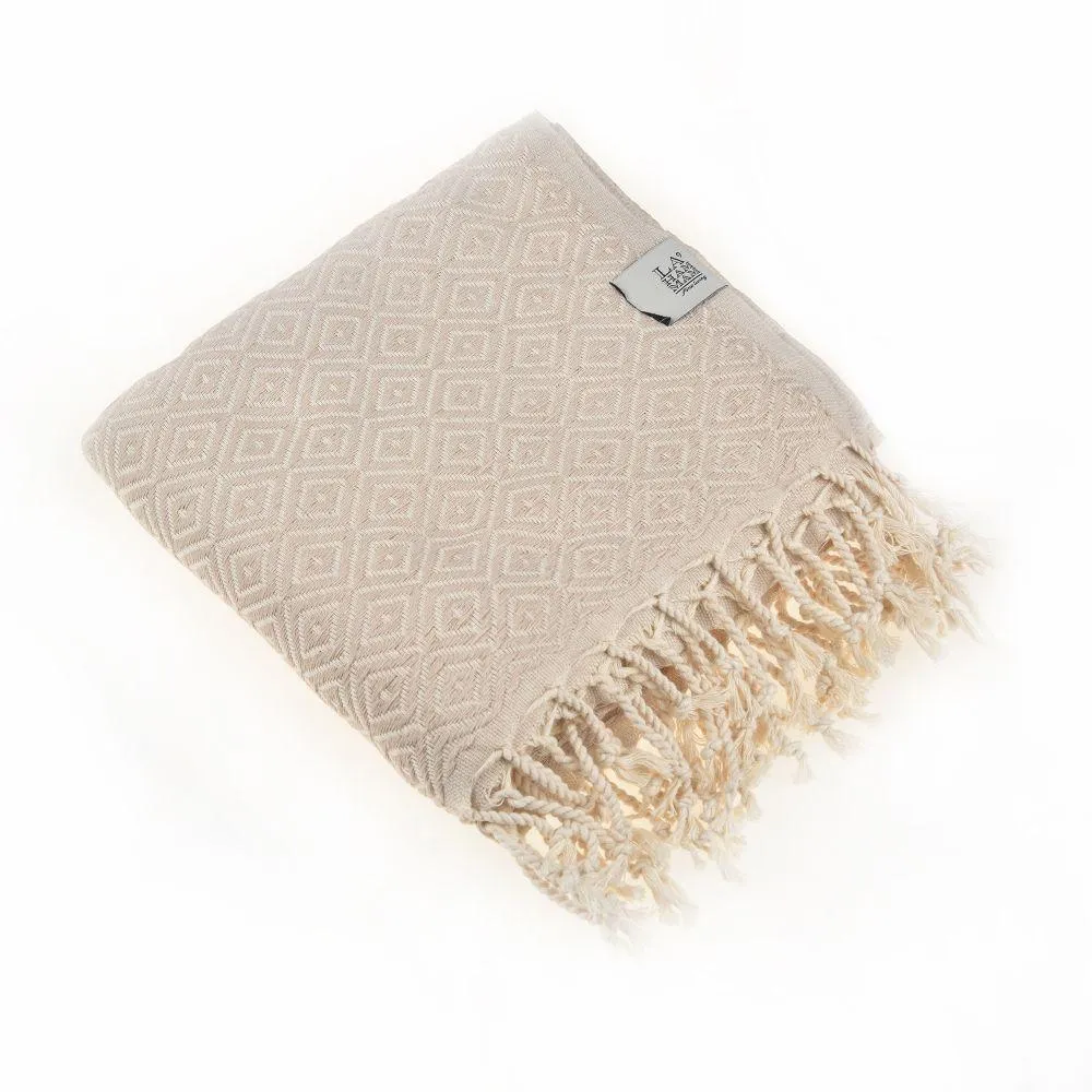 Malta Peshtemal Cotton Throw Blanket
