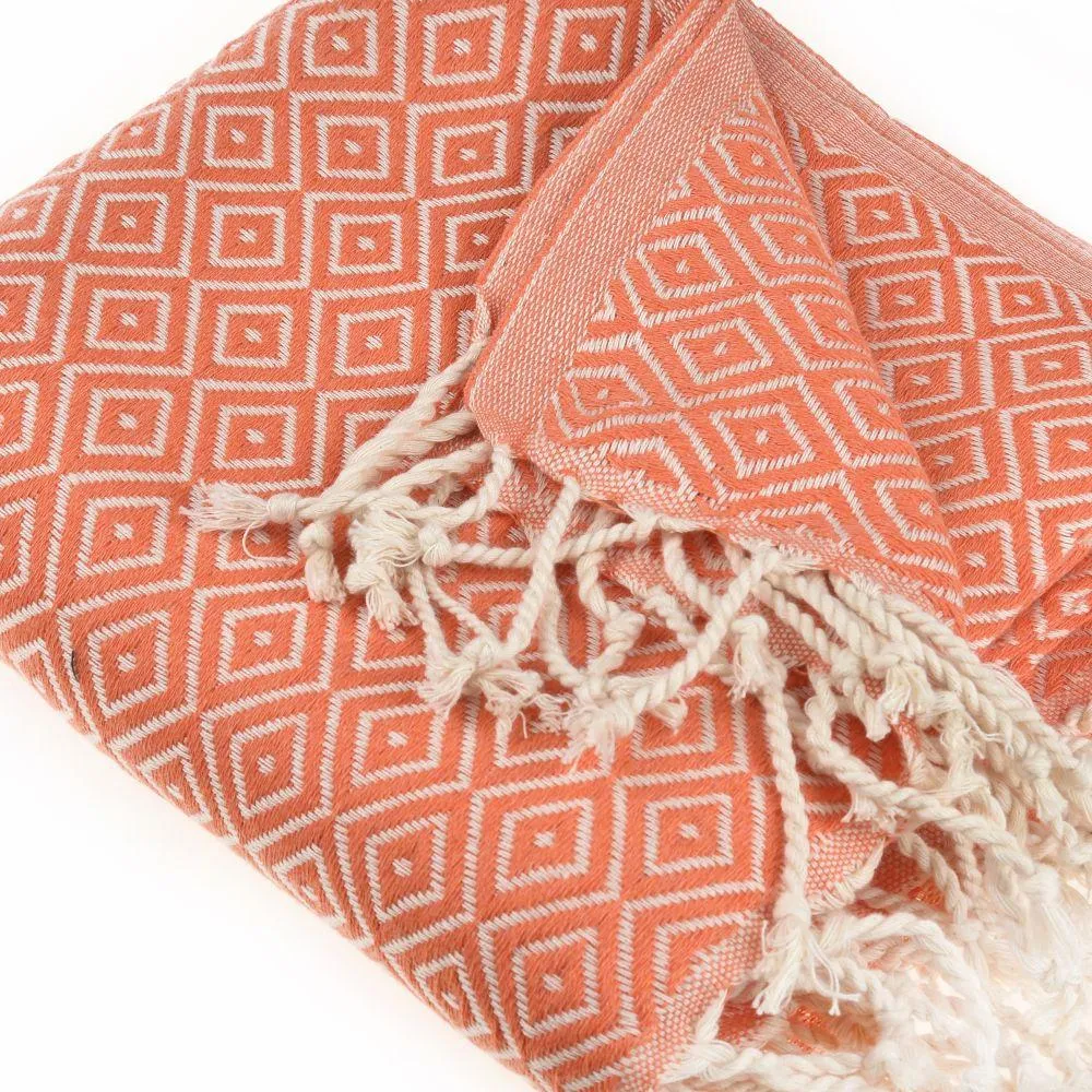 Malta Peshtemal Cotton Throw Blanket