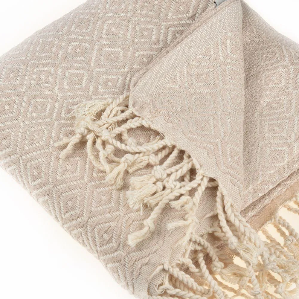Malta Peshtemal Cotton Throw Blanket