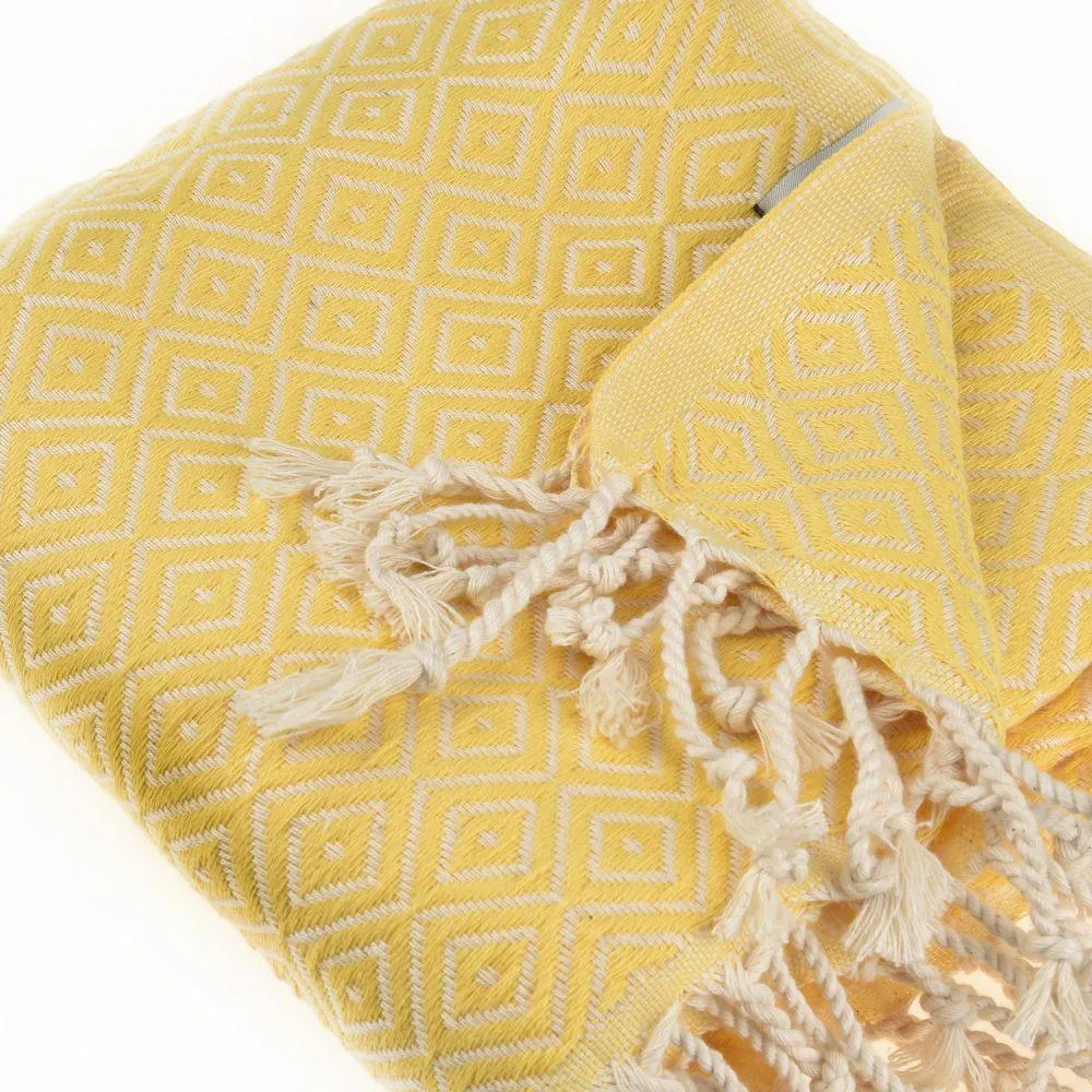 Malta Peshtemal Cotton Throw Blanket
